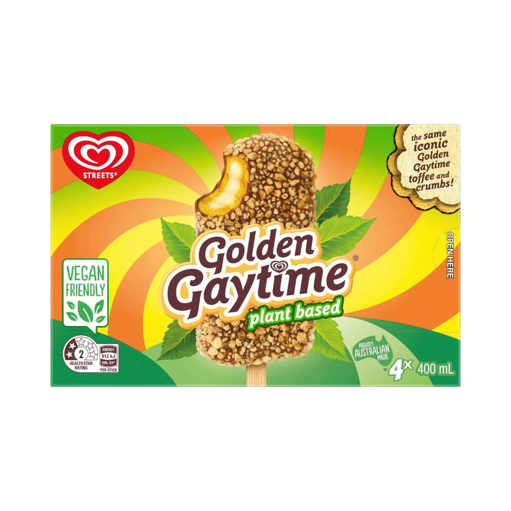 Streets Golden Gaytime Plant Based 4 Pack - 400mL