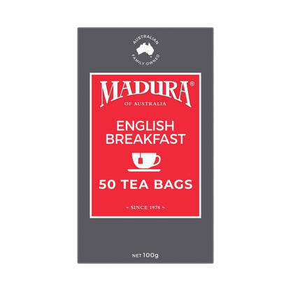 Madura English Breakfast Tea Bags 50 Pack - 100g