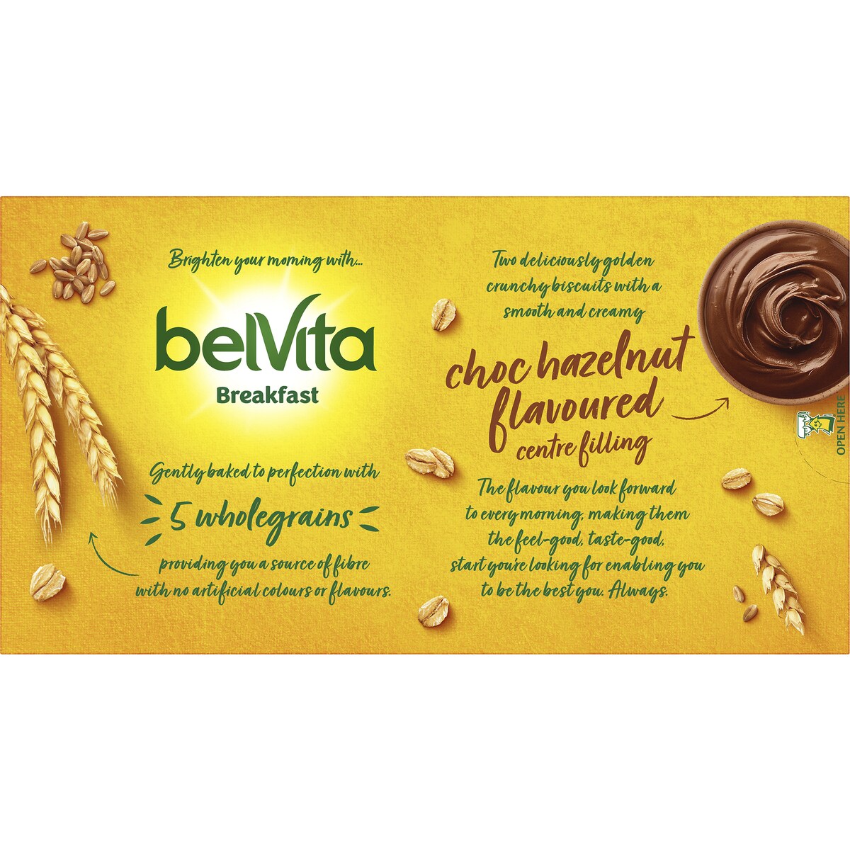 Belvita Choc Hazelnut Sandwich Breakfast Biscuits 5 Pack 253g