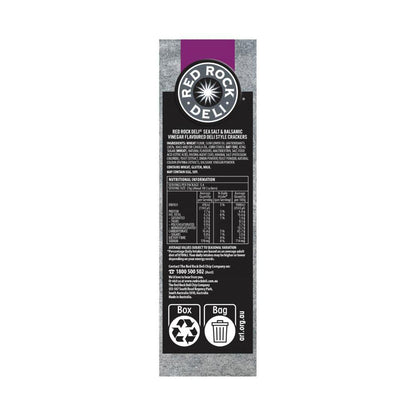 Red Rock Deli Sea Salt & Balsamic Deli Style Crackers - 135g