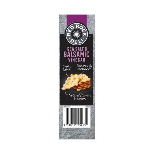 Red Rock Deli Sea Salt & Balsamic Deli Style Crackers - 135g