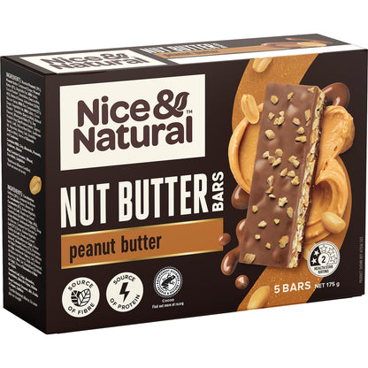 Nice & Natural Nut Butter Bars Peanut Butter 5 Pack