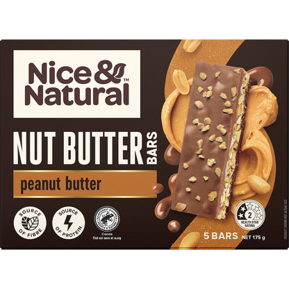Nice & Natural Nut Butter Bars Peanut Butter 5 Pack