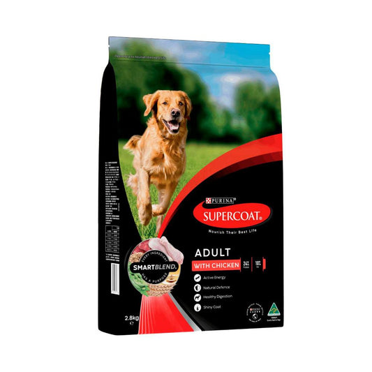 Supercoat Adult With Chicken Dry Dog Food - 2.8kg