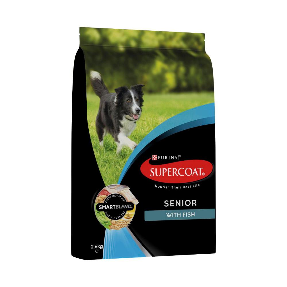 Supercoat Senior With Fish Dry Dog Food - 2.6kg