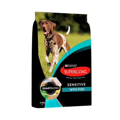 Supercoat Adult Sensitive With Fish Dry Dog Food - 2.6kg