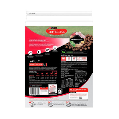 Supercoat Smartblend Adult Chicken Dry Dog Food - 7kg