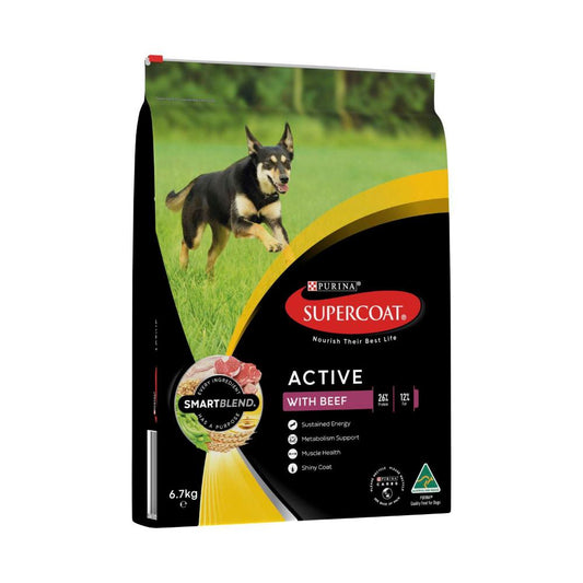 Supercoat Smartblend Adult Active Dry Dog Food - 6.7kg