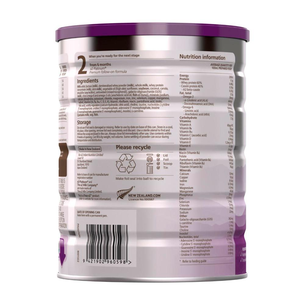 a2 Platinum Premium Infant Formula Stage 1 - 900g