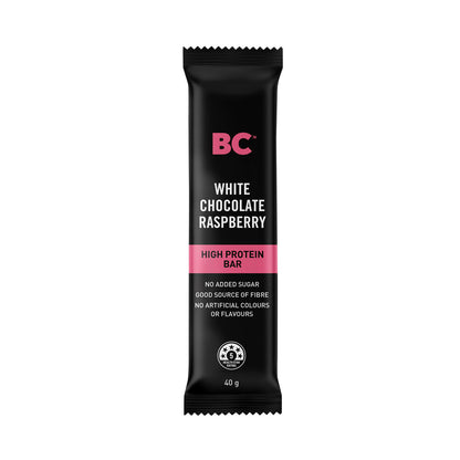 BC White Chocolate Raspberry High Protein Bar - 40g
