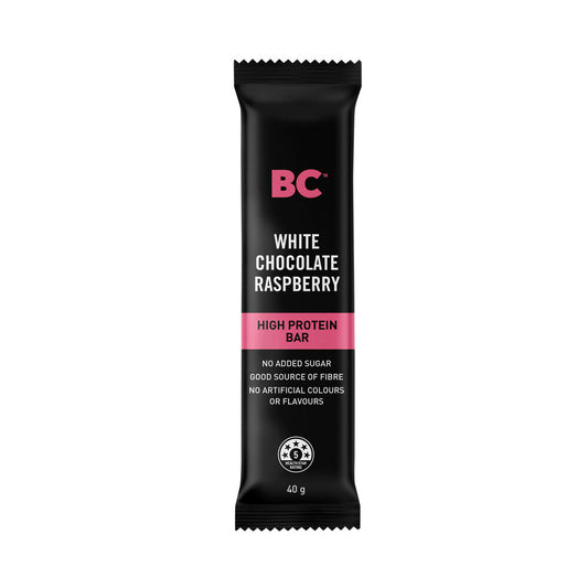 BC White Chocolate Raspberry High Protein Bar - 40g