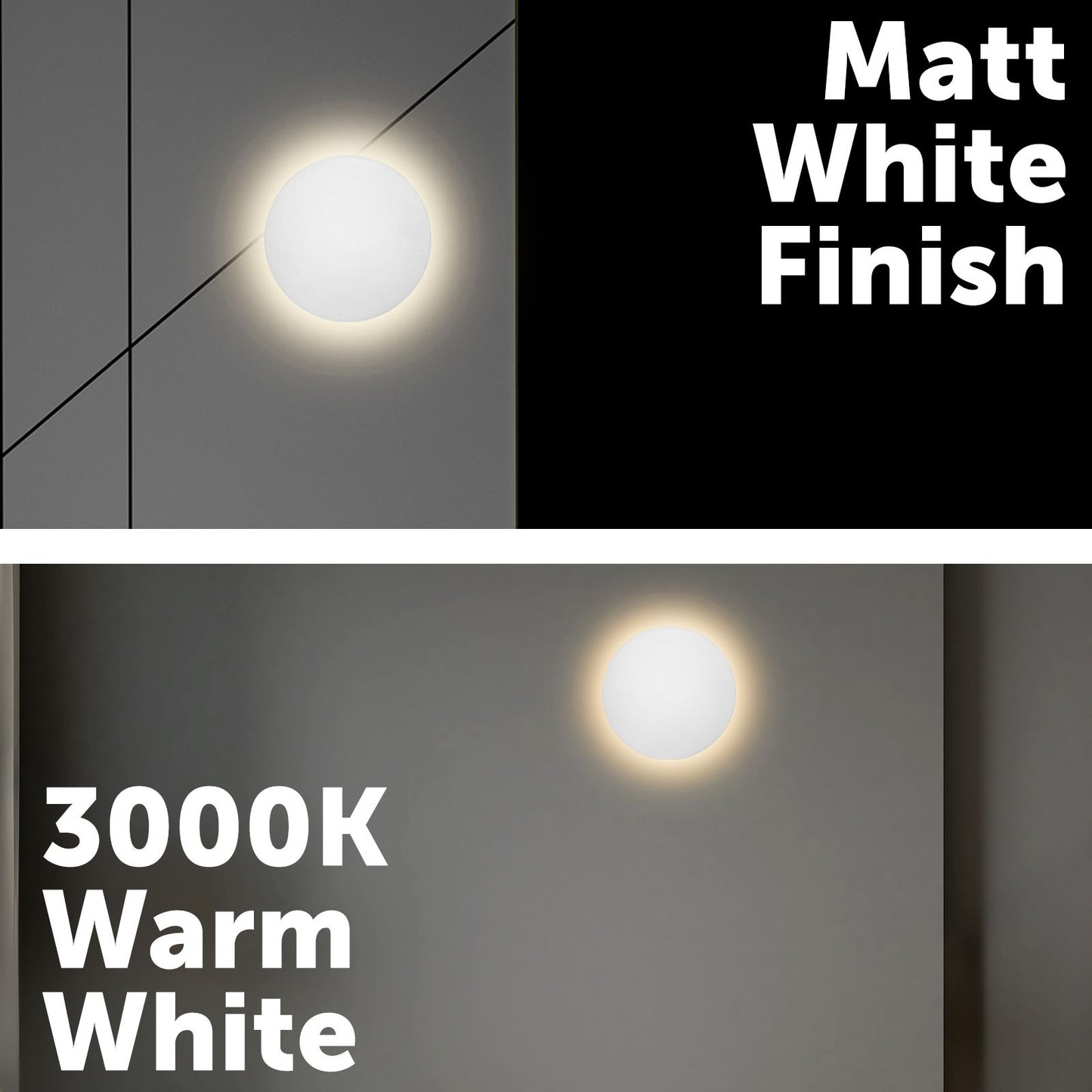 Verve Maxwell Interior Wall Light - 9W - 185 x 50 x 185mm - Matt White