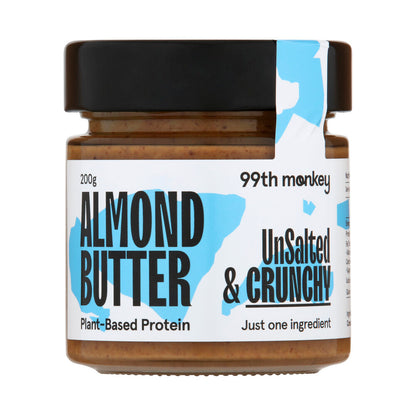 99th Monkey Crunchy Natural Almond Butter - 200g