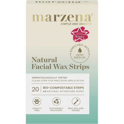 Marzena Natural Facial Wax Strips 20 Pack