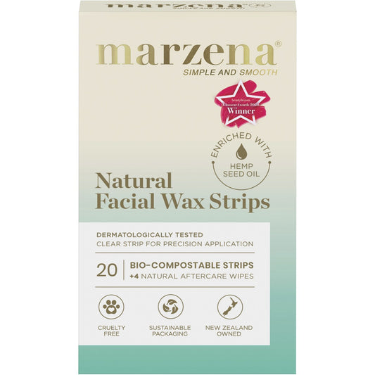 Marzena Natural Facial Wax Strips 20 Pack