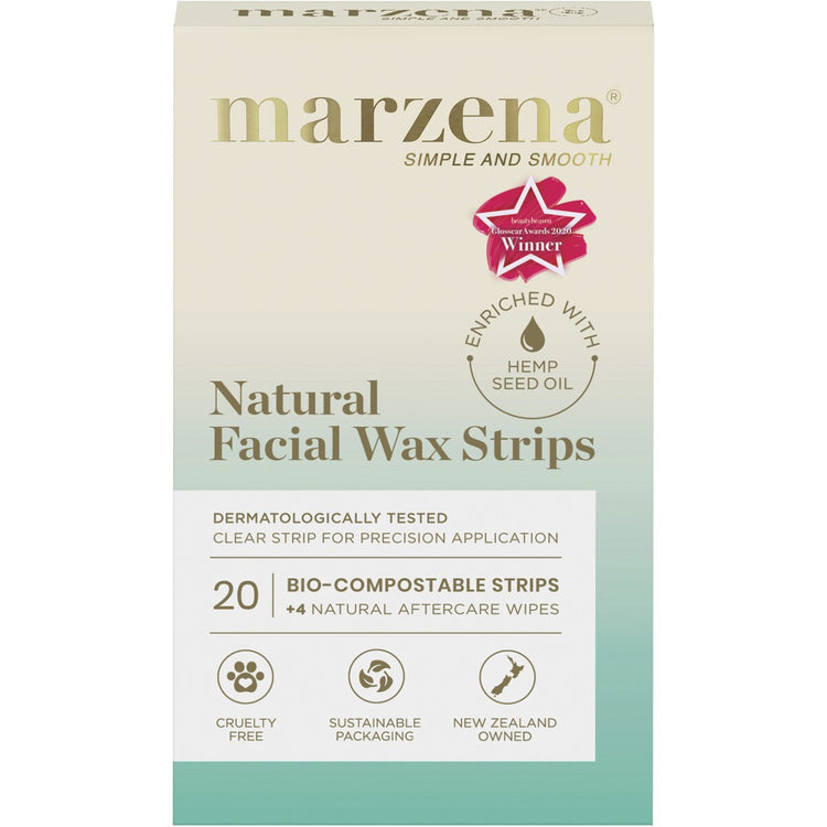 Marzena Natural Facial Wax Strips 20 Pack