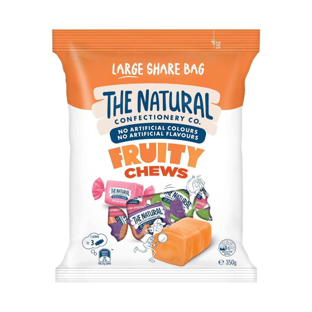 The Natural Confectionery Co. Fruity Chews Lollies Value Share Bag - 350g