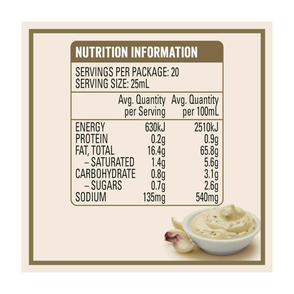Heinz Seriously Good Garlic Lovers Aioli Mayonnaise - 500mL