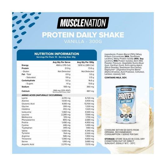 Muse Nation Whey Protein Daily Shake Vanilla Ice Cream - 300g