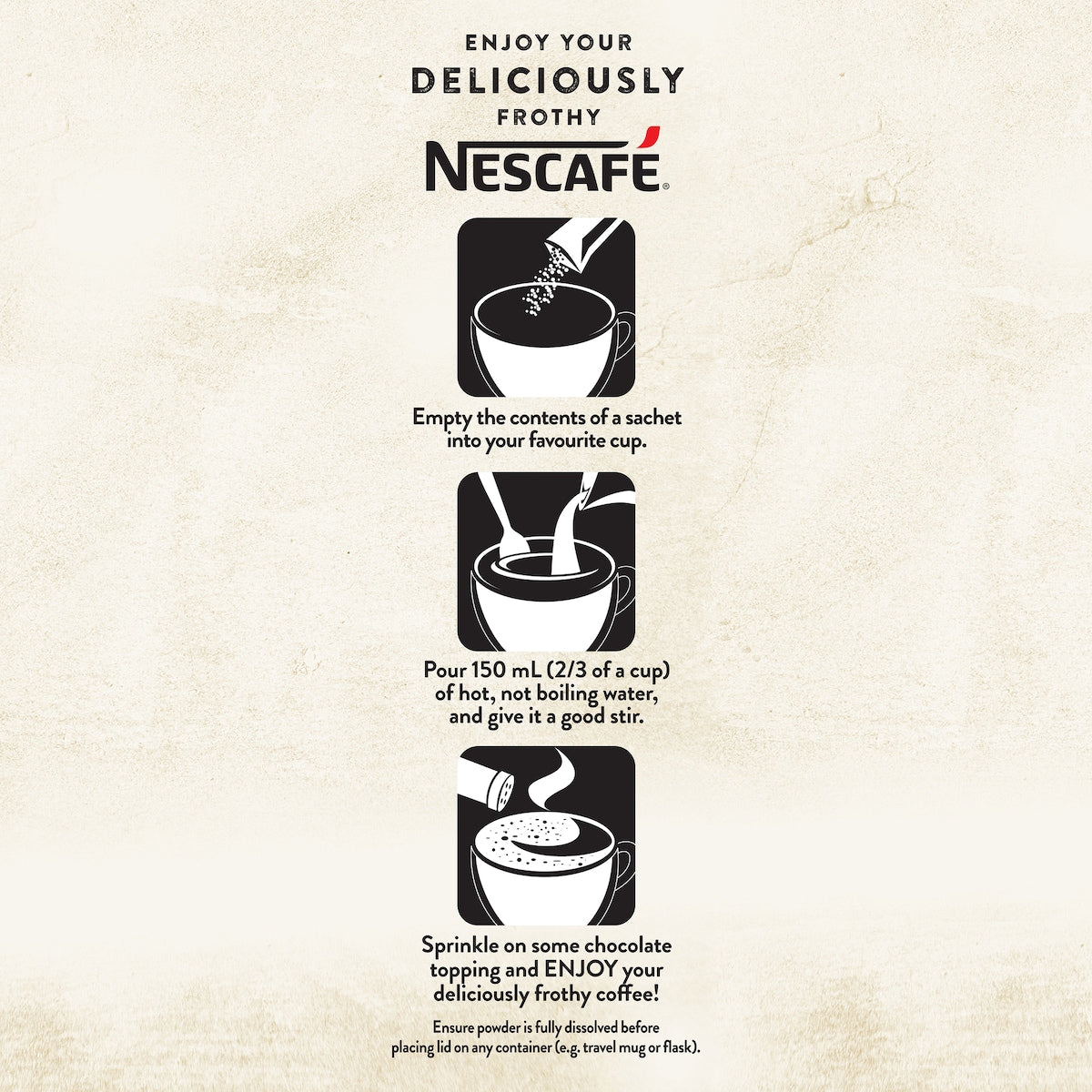 Nescafe Coffee Sachets Skim Cappuccino 26 Pack