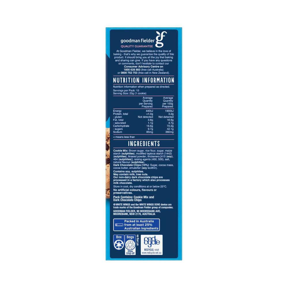 White Wings Unbelievably Good Chocolate Chip Mix - 320g