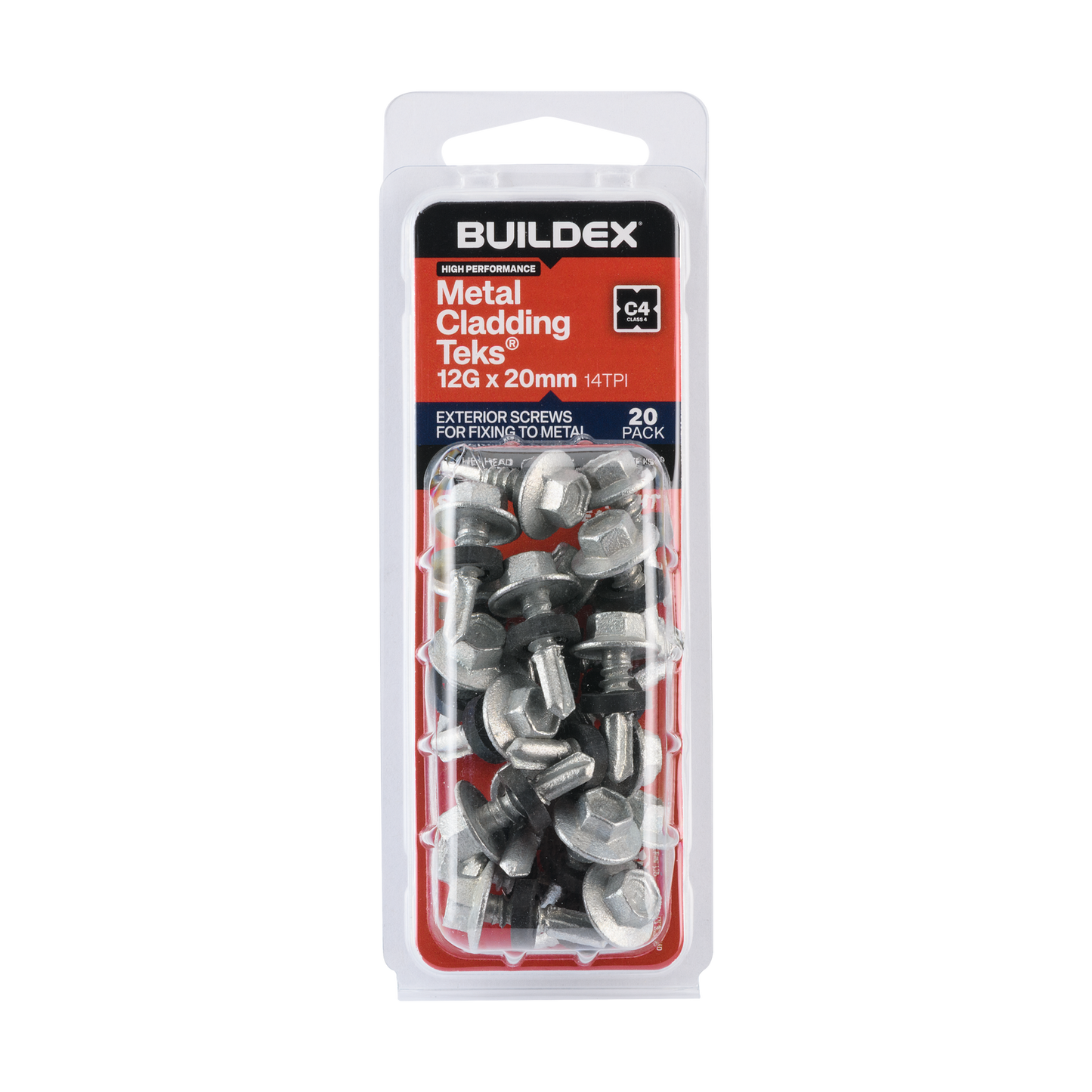 Buildex Cladding Fencing Teks Screws - 12g x 20mm - 20 Pack