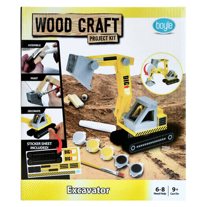 Boyle Wood Craft Project Kit Excavator - 110 x 200mm