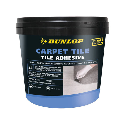 Dunlop Pressure Sensitive Carpet Tile Adhesive - 2L
