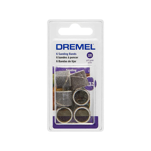 Dremel 12.7mm Sanding Bands Fine 120 Grit 6 Pack