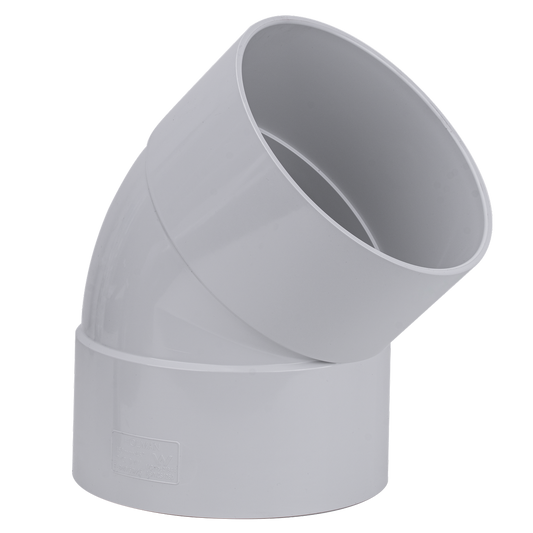 Holman Plain Bend - 150mm - PVC - Female to Female 45°