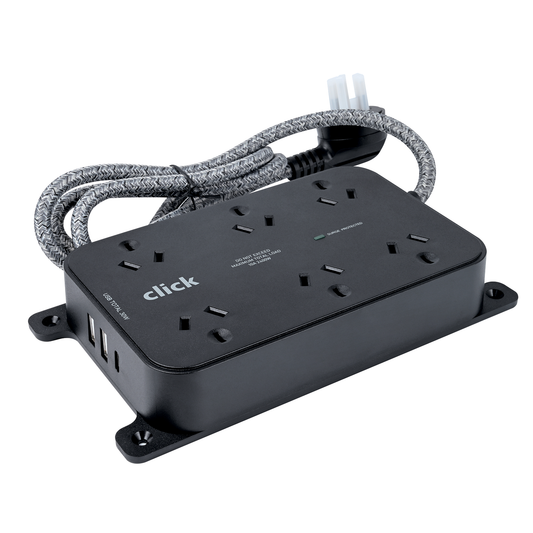 Click 6 Outlet 30W USBPowerboard