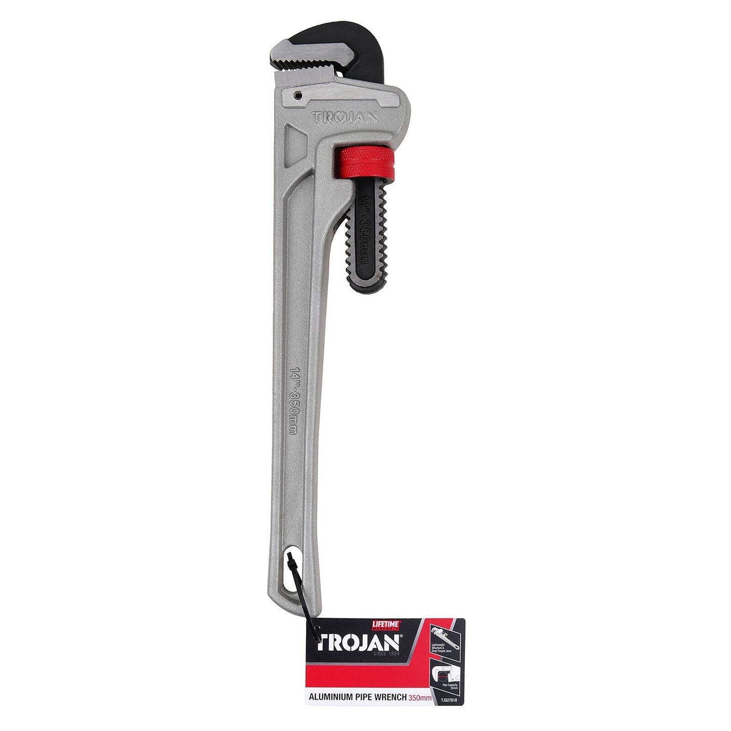 Trojan Aluminium Pipe Wrench - 350mm - 55mm Capacity