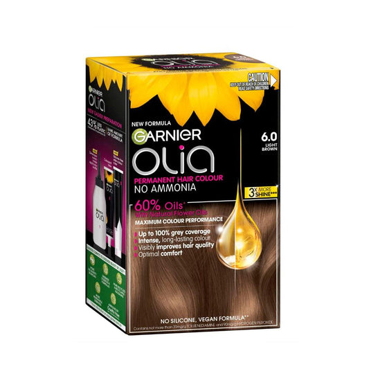 Garnier Olia Hair Colour 6.0 Light Brown - 1 each