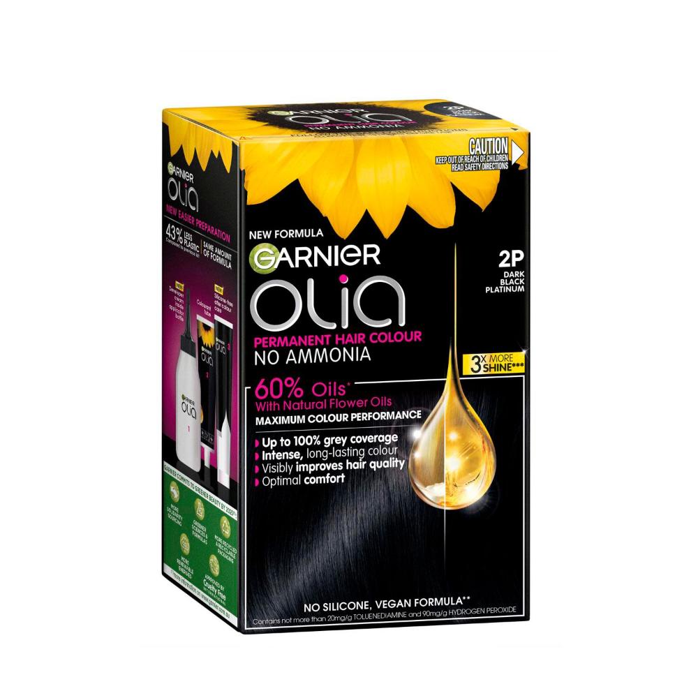 Garnier Olia Hair Colour 2p Platinum Black - 1 each