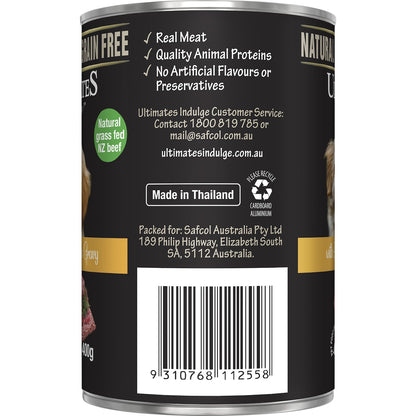 Ultimates Indulge Wet Dog Food Beef Mince In Gravy 400g