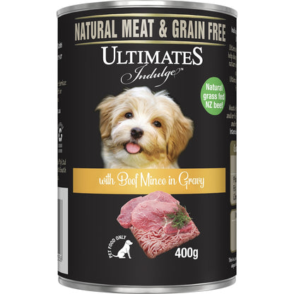 Ultimates Indulge Wet Dog Food Beef Mince In Gravy 400g
