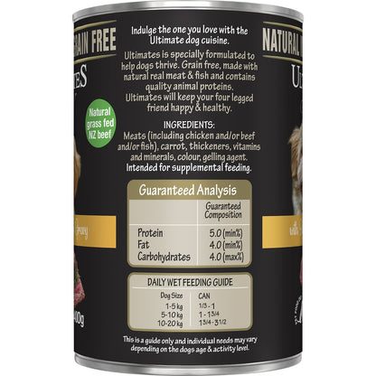 Ultimates Indulge Wet Dog Food Beef Mince In Gravy 400g
