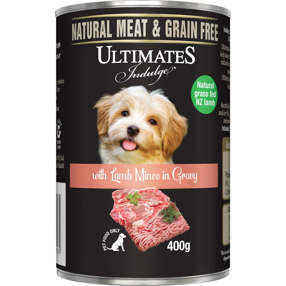 Ultimates Indulge Wet Dog Food Lamb Mince In Gravy 400g