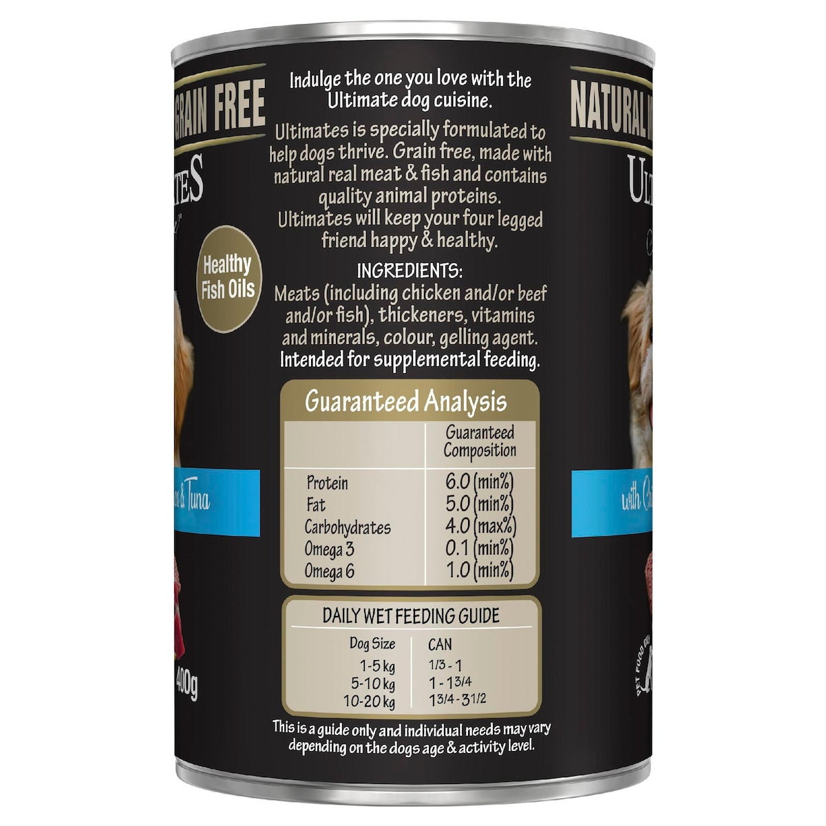 Ultimates Indulge Wet Dog Food Chicken Mince & Tuna 400g
