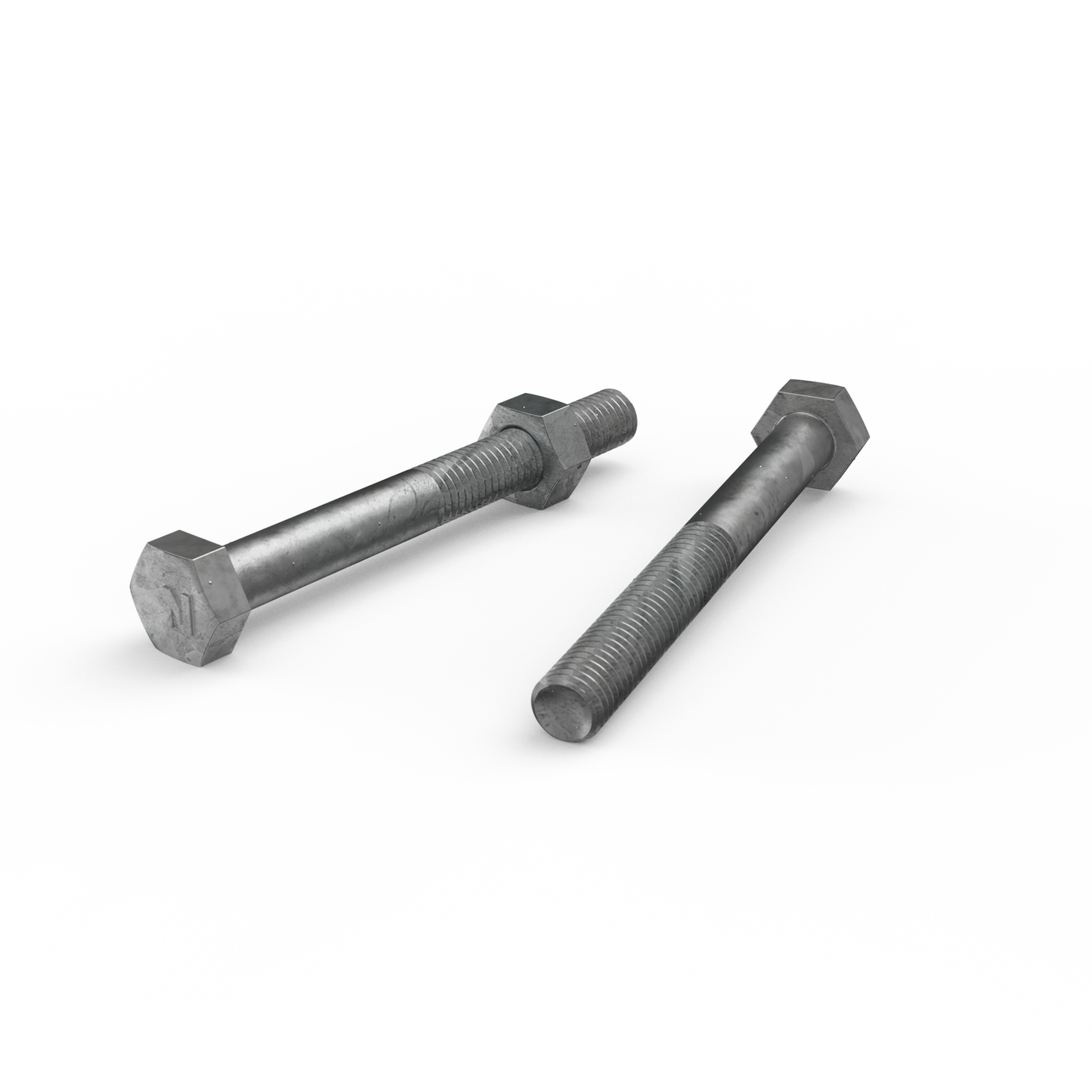 Zenith Hot Dip Galvanised Hex Head Bolts & Nuts - M8 x 75mm - 25 Pack