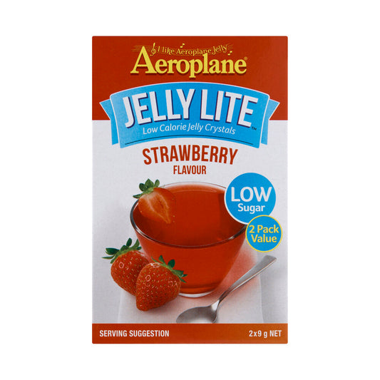 Aeroplane Lite Strawberry Jelly Crystals 2 Pack - 18g