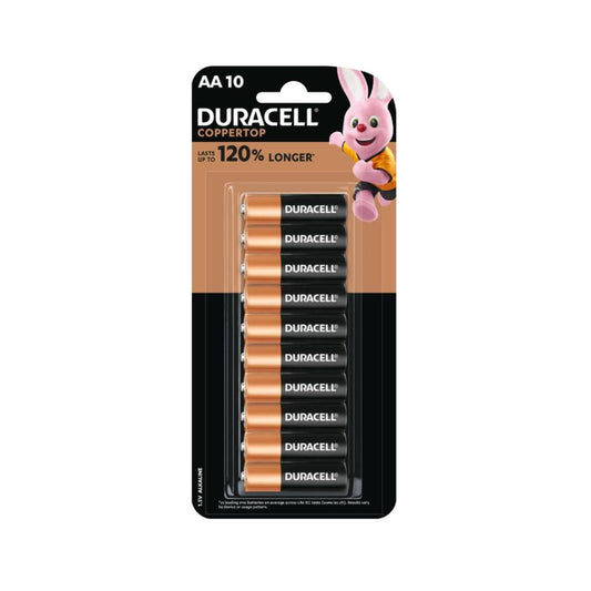 Duracell Coppertop AA Alkaline Batteries - 10 Pack
