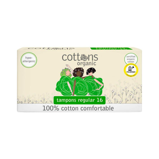 Cottons Regular 100% Cotton Tampons - 16 pack