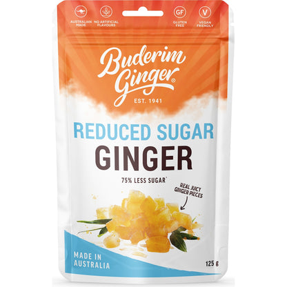 Buderim Ginger Reduced Sugar 125g