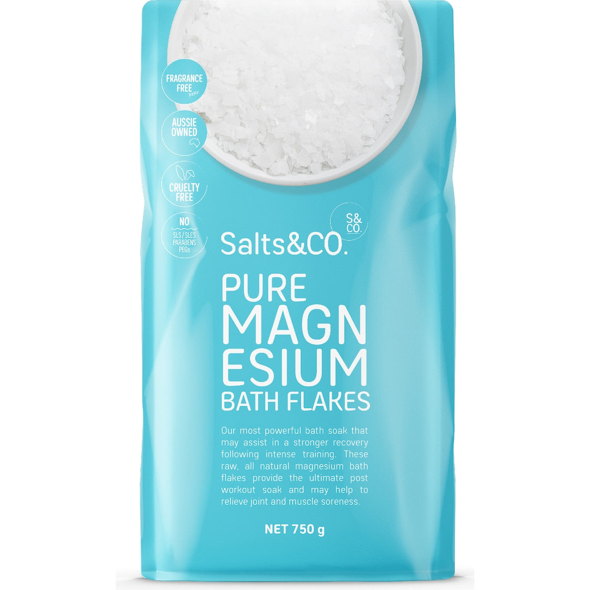Salts & Co. Pure Magnesium Bath Flakes 750g