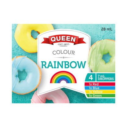 Queen Rainbow Food Colour 4 Pack - 28mL