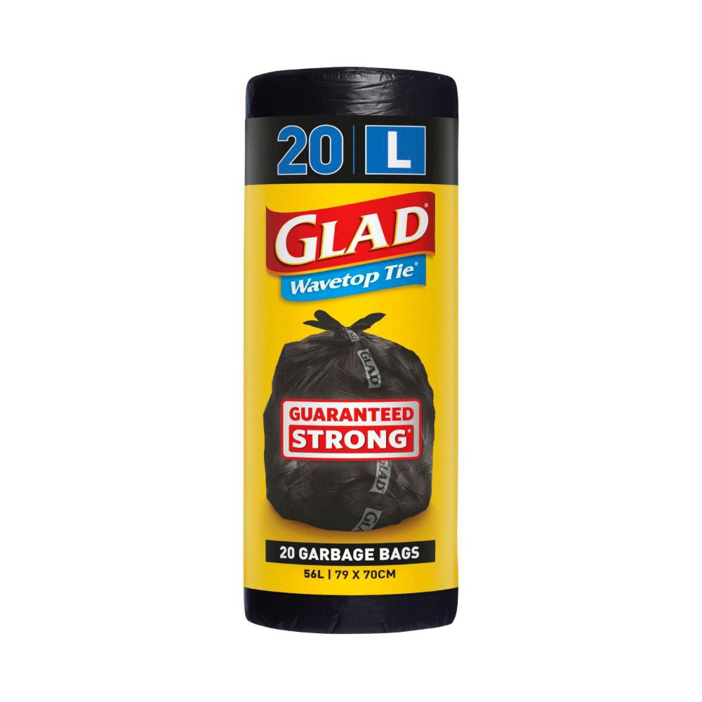 Glad Garbage Bag Wavetop Tie - 20 pack