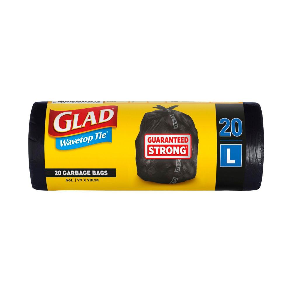 Glad Garbage Bag Wavetop Tie - 20 pack