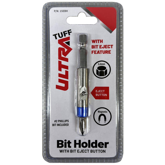 Ultra Tuff Bit Holder with Eject Button Include #2 Philips Bit 15EBH