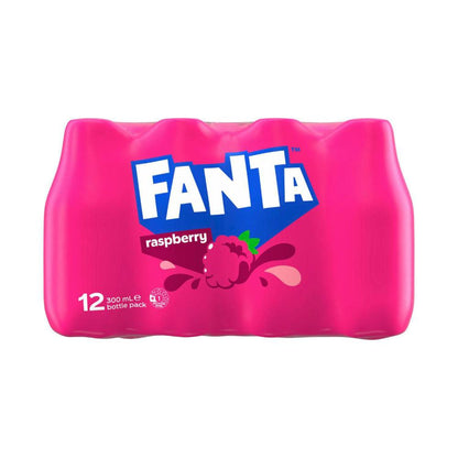 Fanta Raspberry Flavoured Soft Drink Bottle 12x300ml